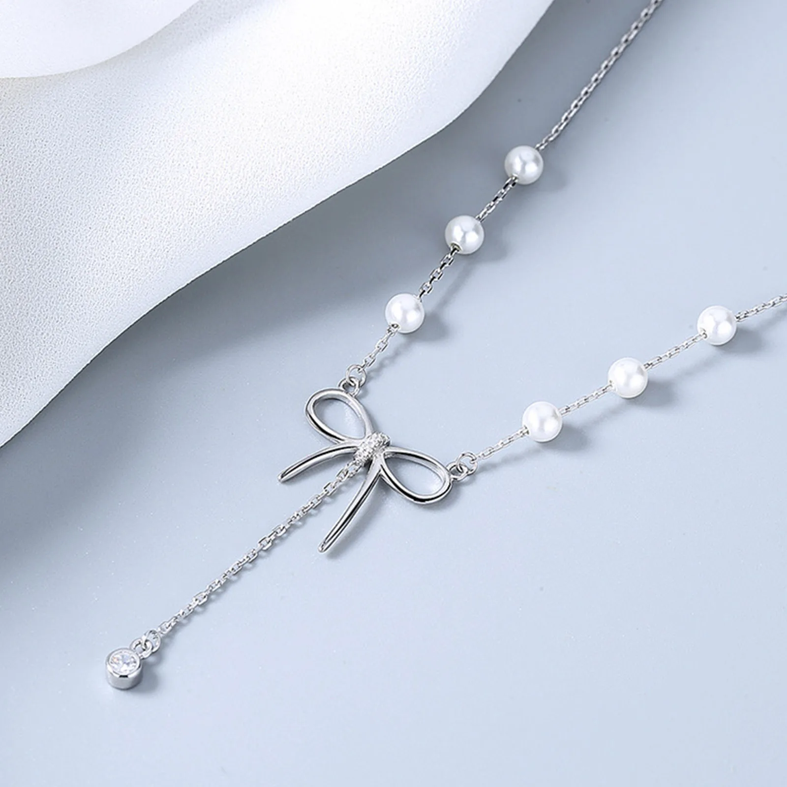 New designer fine Bowknot pearl necklaces 925 sterling silver necklace jewelry for women
New designer fine Bowknot pearl necklaces 925 sterling silver necklace jewelry for women