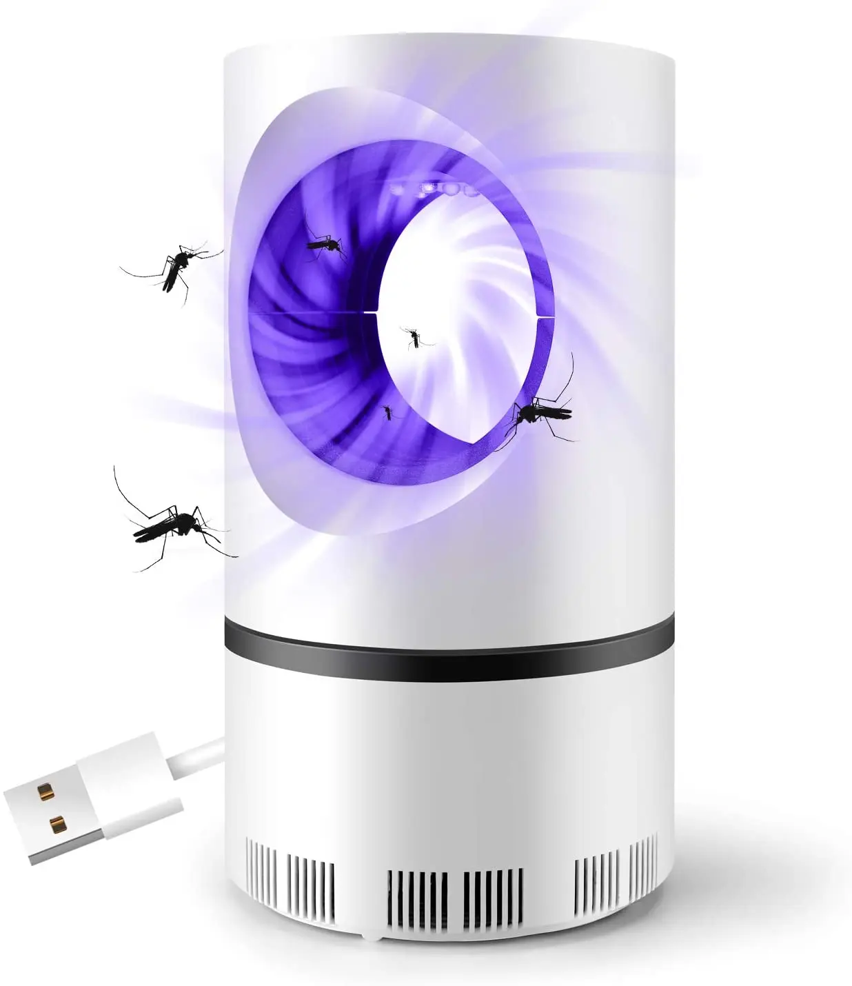 

Flying Insect Repellent Trap Bug Zapper Pest Control Insect Ultrasonic Mosquito Killer Killing Lamp Machine, White