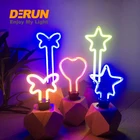 クリエイティブ星型ランプ 4 ワット 6 ワットクリアプラスチックレトロライト装飾ソフト led フレキシブルフィラメント電球装飾のため、 DEC-PLFF