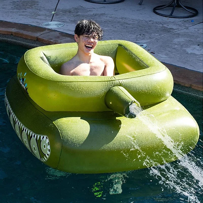 2021New Pool Inflatable Float Green Tank With Squirt Gun Summer Toys PVC Lake Game Play For Kids and Adults, Navy green
2021New Pool Inflatable Float Green Tank With Squirt Gun Summer Toys PVC Lake Game Play For Kids and Adults, Navy green