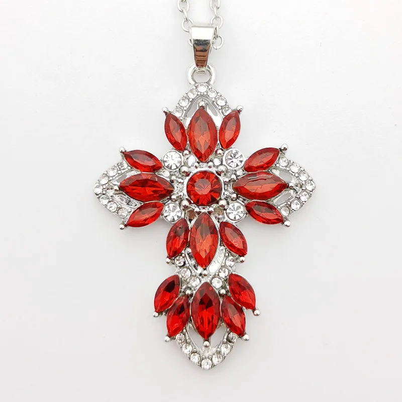Trendy Cross Necklace for Women Men Cherish Memories Jewelry to Keep Someone Near to You Red Marquise Crystal
Trendy Cross Necklace for Women Men Cherish Memories Jewelry to Keep Someone Near to You Red Marquise Crystal