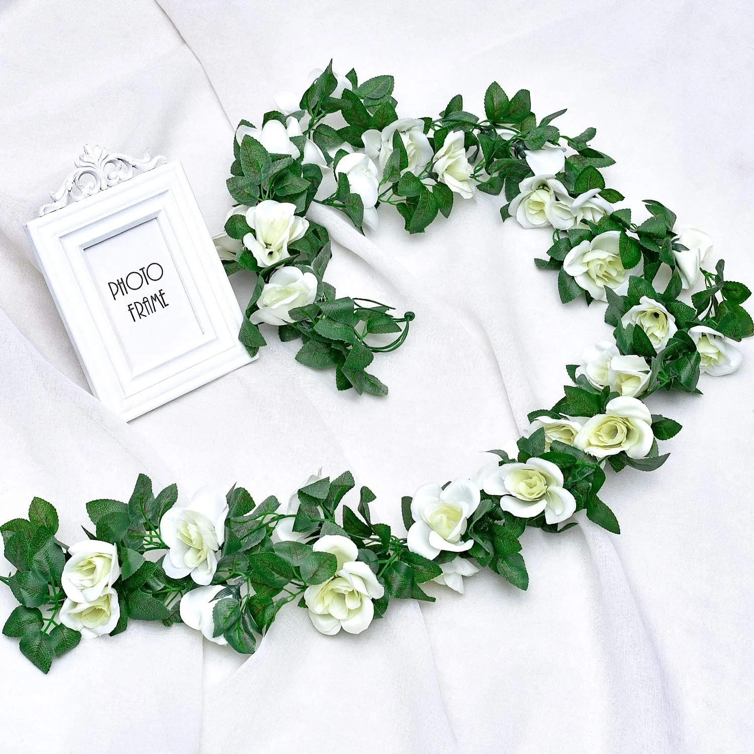 1 Pack of Rose Vine Flower Plants 15 Feet White Artificial Flowers Hanging Rose Garland Family Hotel Office Wedding Banquet Gard
1 Pack of Rose Vine Flower Plants 15 Feet White Artificial Flowers Hanging Rose Garland Family Hotel Office Wedding Banquet Gard