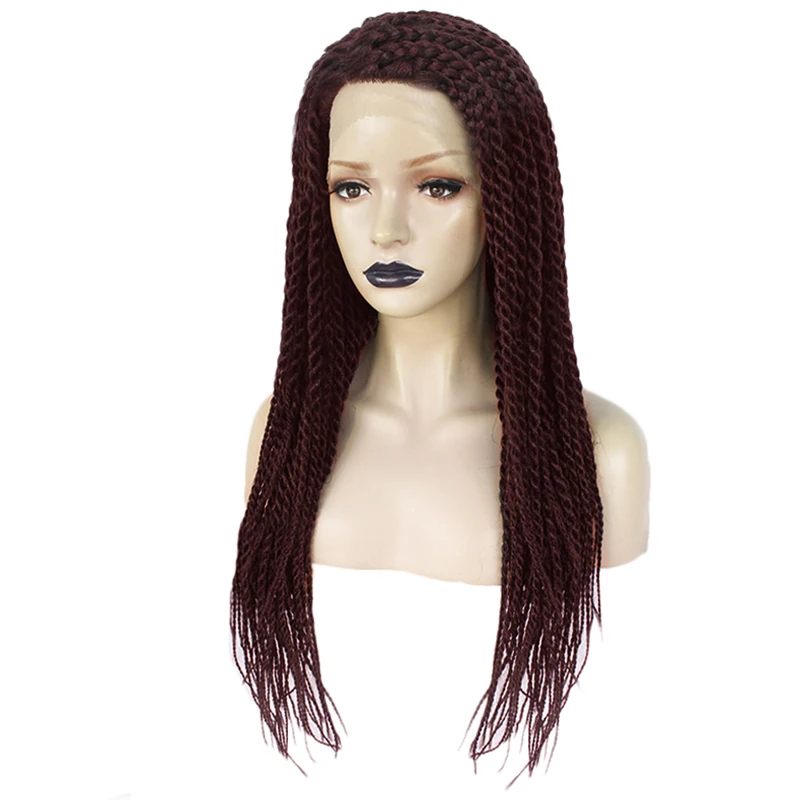 Wholesale Braided Lace Wigs Hair for Black Women Synthetic Heat Resistant Long Braids Wig, As picture
Wholesale Braided Lace Wigs Hair for Black Women Synthetic Heat Resistant Long Braids Wig, As picture