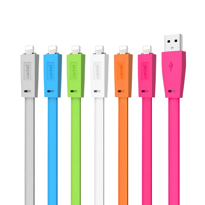 cantell special offer stock flat led Charging Cable usb cable fast charger Light changes cable for iphone X/8/7/6/5 - ANKUX.COM