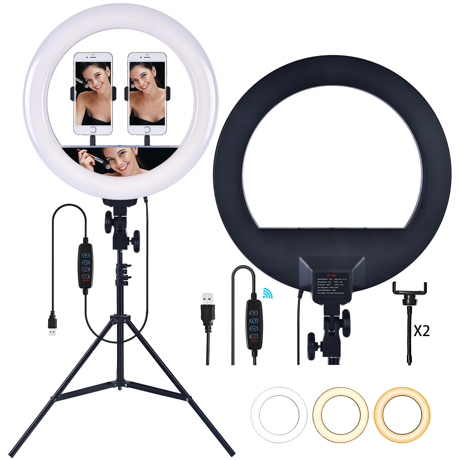 FOSOTO 14 inch led ring light with tripod stand ring lamp for tik tok youtube studio makeup
FOSOTO 14 inch led ring light with tripod stand ring lamp for tik tok youtube studio makeup