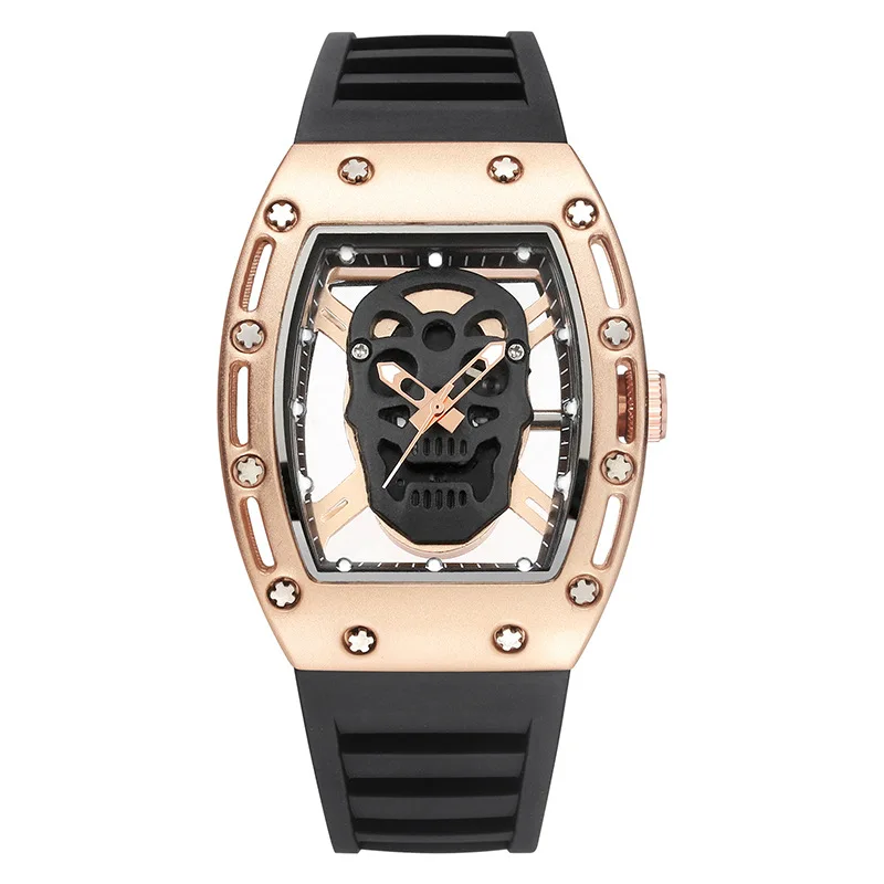 2020 New Fashion Skull Skeleton Men's Watch Barrel Watch Silicone Quartz Watch Wholesale
2020 New Fashion Skull Skeleton Men's Watch Barrel Watch Silicone Quartz Watch Wholesale