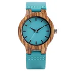 Minimalist Custom Design Your Own Logo Women Wood Watch Leather Strap