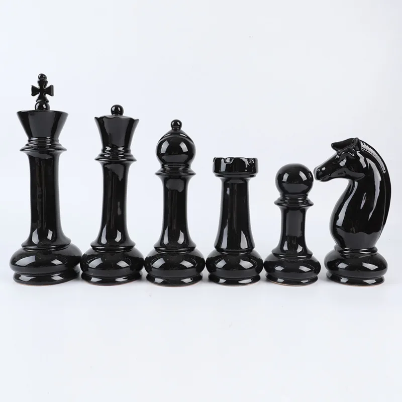 European creative simple white black ceramic chess ornaments six-piece living room office accessories wholesale, Picture
European creative simple white black ceramic chess ornaments six-piece living room office accessories wholesale, Picture