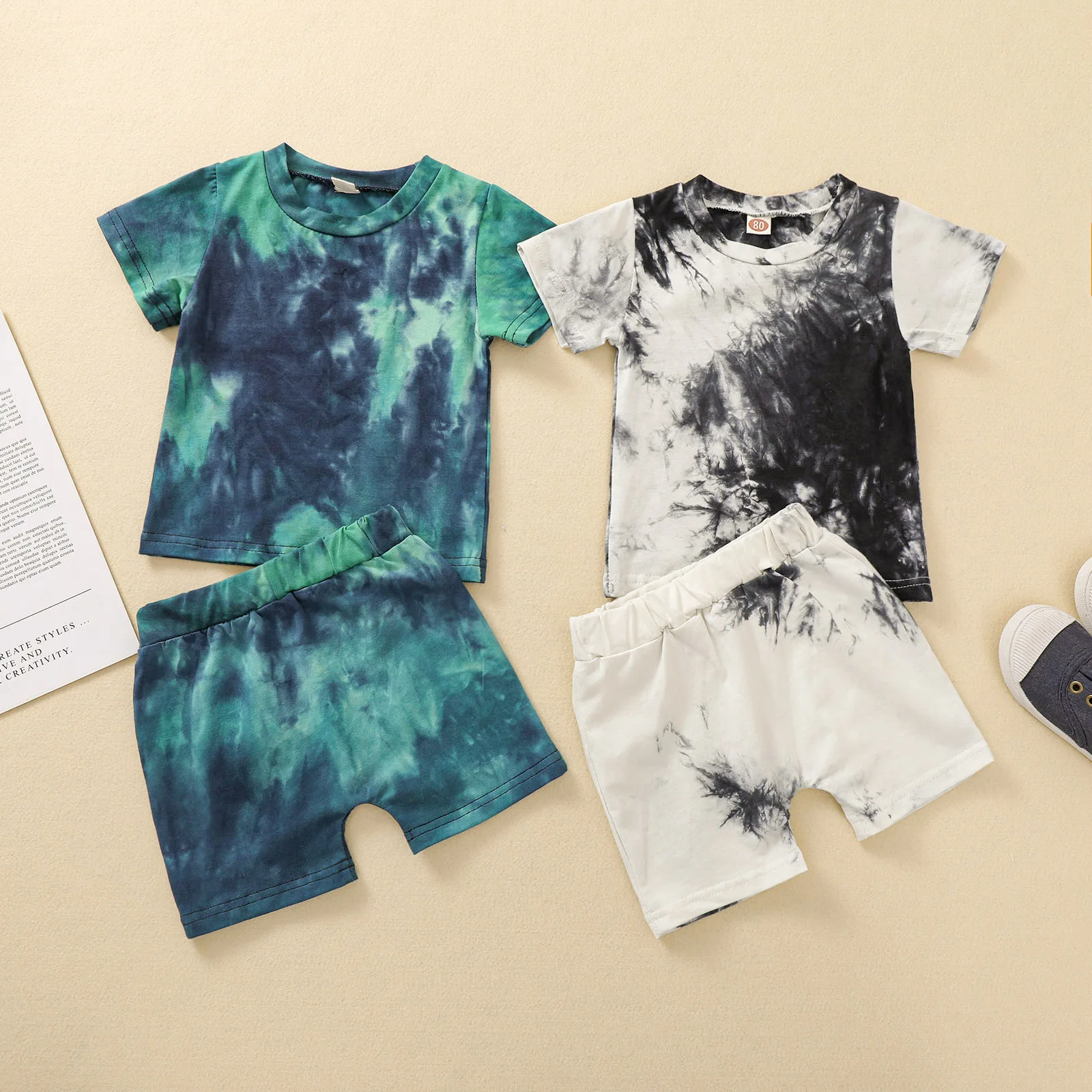 INS hot Summer Children Clothes Set kids boy girl Tie Dyed short sleeve T-shirt + Shorts Sets Kids Fashion Boys shorts Set, As picture
INS hot Summer Children Clothes Set kids boy girl Tie Dyed short sleeve T-shirt + Shorts Sets Kids Fashion Boys shorts Set, As picture