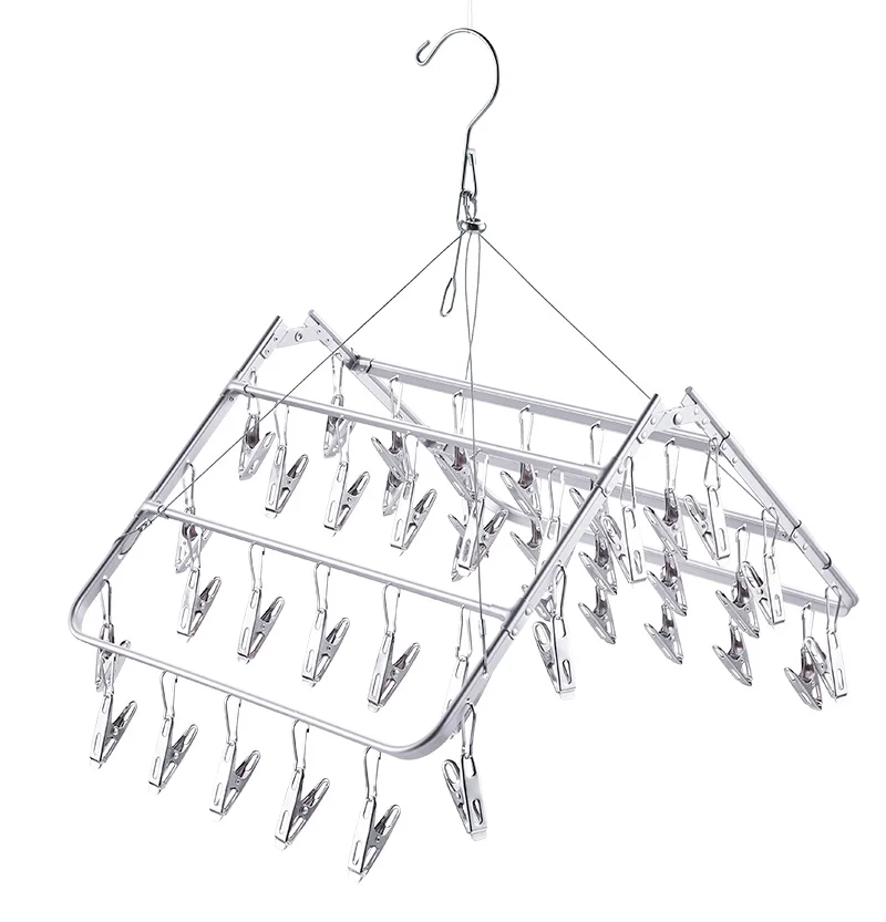 42Pegs Aluminum laundry hanging sock baby clothes airer drying rack dryer, Gold/silver/rose gold
42Pegs Aluminum laundry hanging sock baby clothes airer drying rack dryer, Gold/silver/rose gold