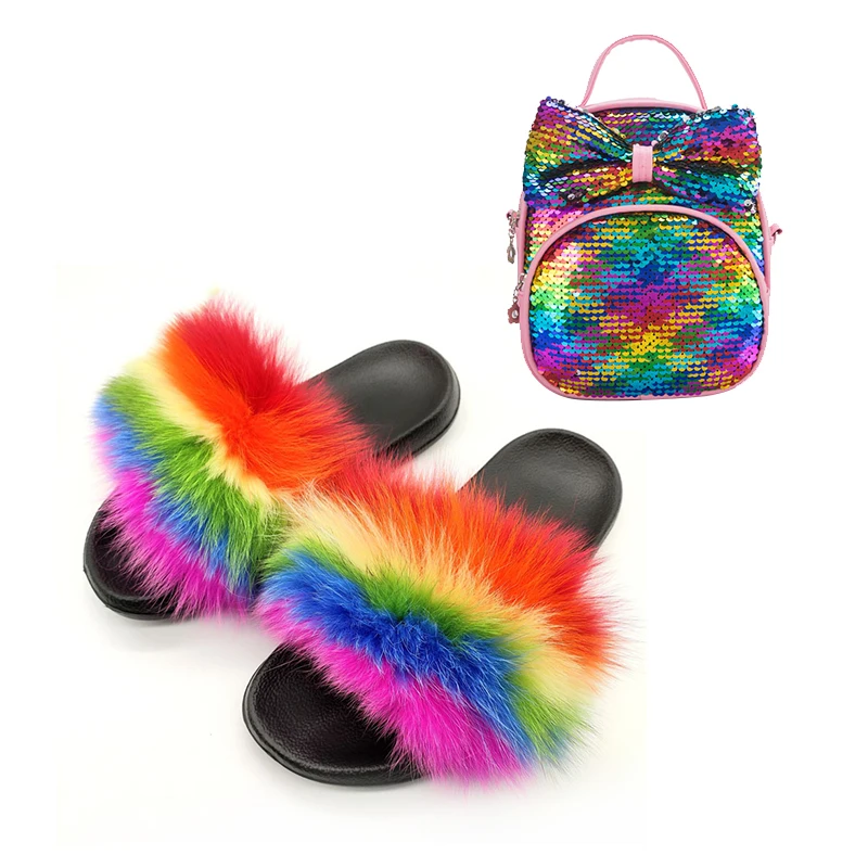best baby kids full big multi colored fur slides fur fluffy slides slipper and purse lil girls fur slides with purse
best baby kids full big multi colored fur slides fur fluffy slides slipper and purse lil girls fur slides with purse