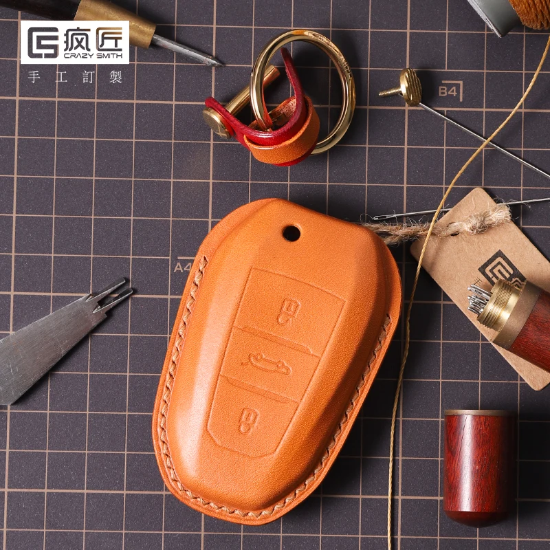 2021 NEW High Grade LeatherCraft Hand Sewing Genuine Leather Smart Car Key Case Cover for Peugeot/Citroen/DS, 17 color available
2021 NEW High Grade LeatherCraft Hand Sewing Genuine Leather Smart Car Key Case Cover for Peugeot/Citroen/DS, 17 color available