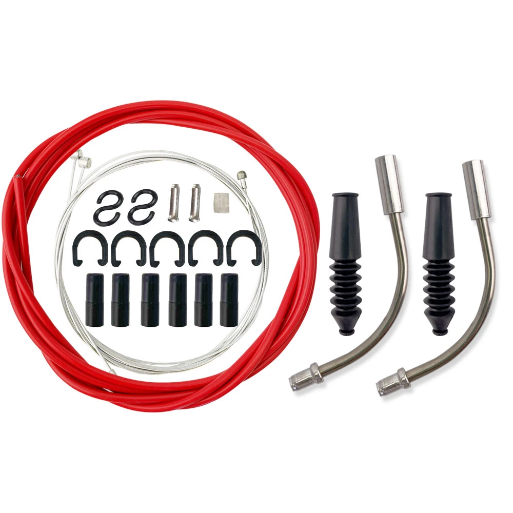 AKANTOR Bicycle Brake Cable Set Mtb Road Bike Line Pipe Wire Inner Core Outer Tube Housing Kit Accessories V Brake Elbow Kit, Black/red/green/white/blue
AKANTOR Bicycle Brake Cable Set Mtb Road Bike Line Pipe Wire Inner Core Outer Tube Housing Kit Accessories V Brake Elbow Kit, Black/red/green/white/blue
