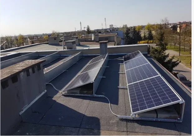 Flat Roof Ballast Solar Panel Mounting Installation Project _01 Flat Roof Ballast Solar Panel Mounting Installation Project _01