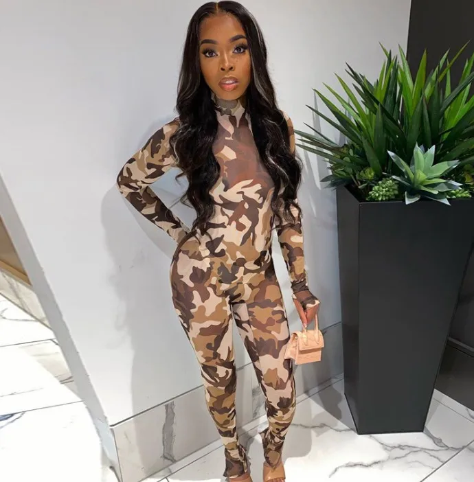 Best selling guangzhou high quality one piece long sleeve fitness camouflage jumpsuit women, Customized color
Best selling guangzhou high quality one piece long sleeve fitness camouflage jumpsuit women, Customized color