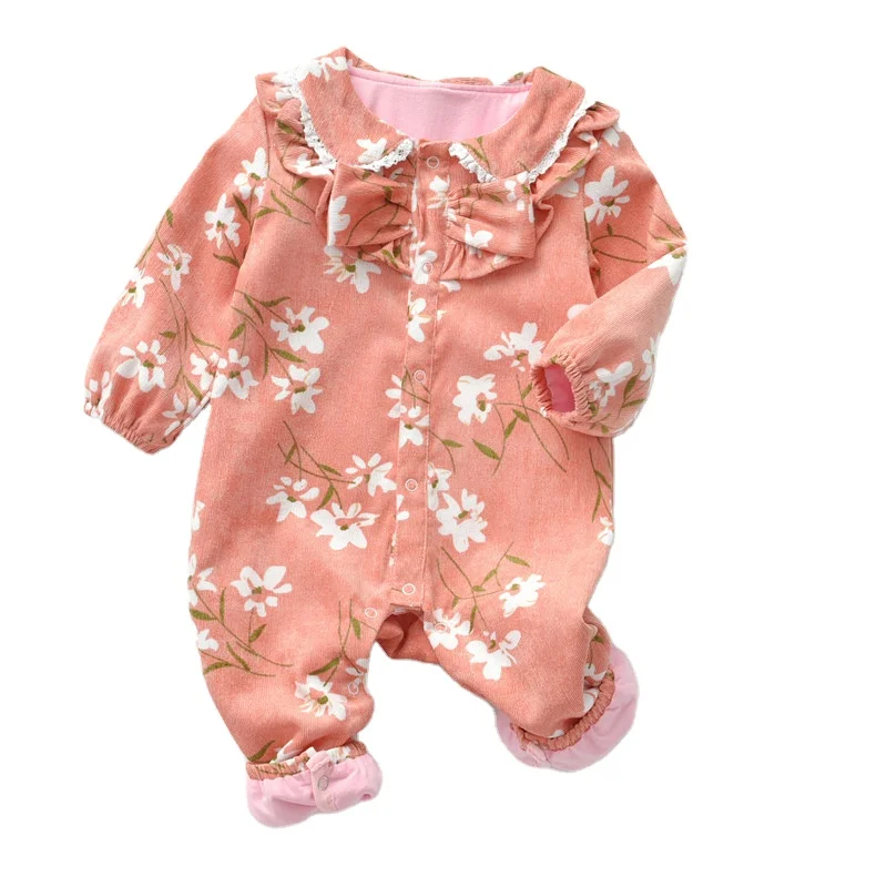 Autumn and winter models of corduroy printed jumpsuit for girls pure cotton outing romper
Autumn and winter models of corduroy printed jumpsuit for girls pure cotton outing romper
