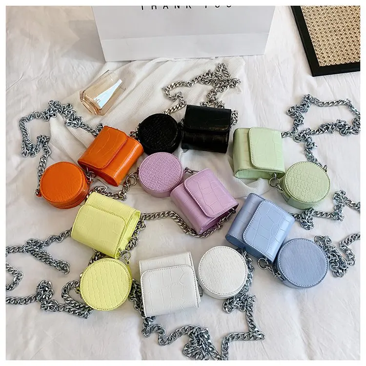 Unique Candy Color Cute Purse Crocodile Leather Chain Sling Bag Fashion Girls Handbag Summer 2021, 7 colors
Unique Candy Color Cute Purse Crocodile Leather Chain Sling Bag Fashion Girls Handbag Summer 2021, 7 colors