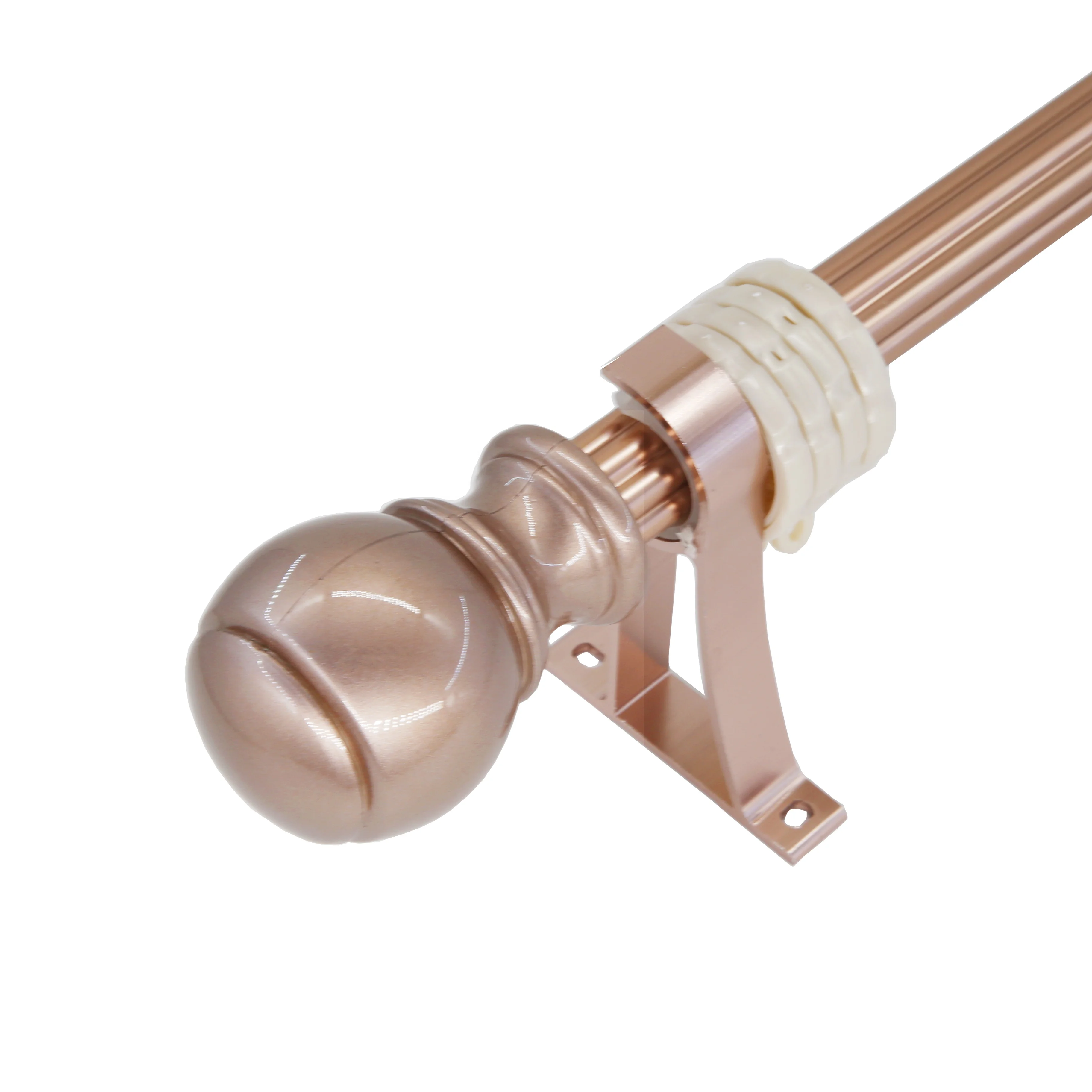 Customized 3 4 Satin Bronze Round Curtain Rod Outdoor Drapery