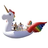 PVC inflatable unicorn float island ride for 6 sets