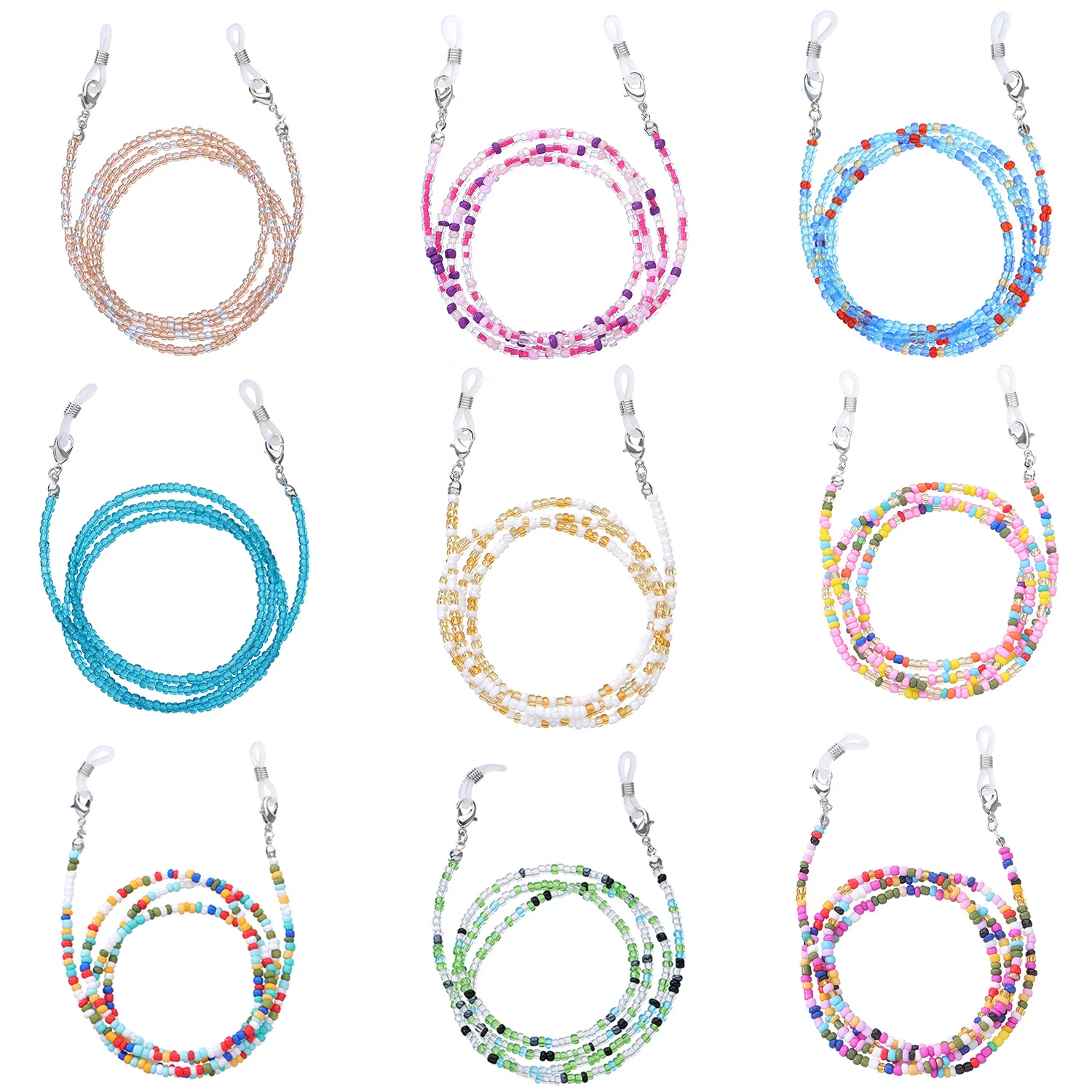 Fashion Colorful Beads Eyeglass Chain Personality All-match Sunglass Holder Glasses Beaded Chain, 9 colors
Fashion Colorful Beads Eyeglass Chain Personality All-match Sunglass Holder Glasses Beaded Chain, 9 colors