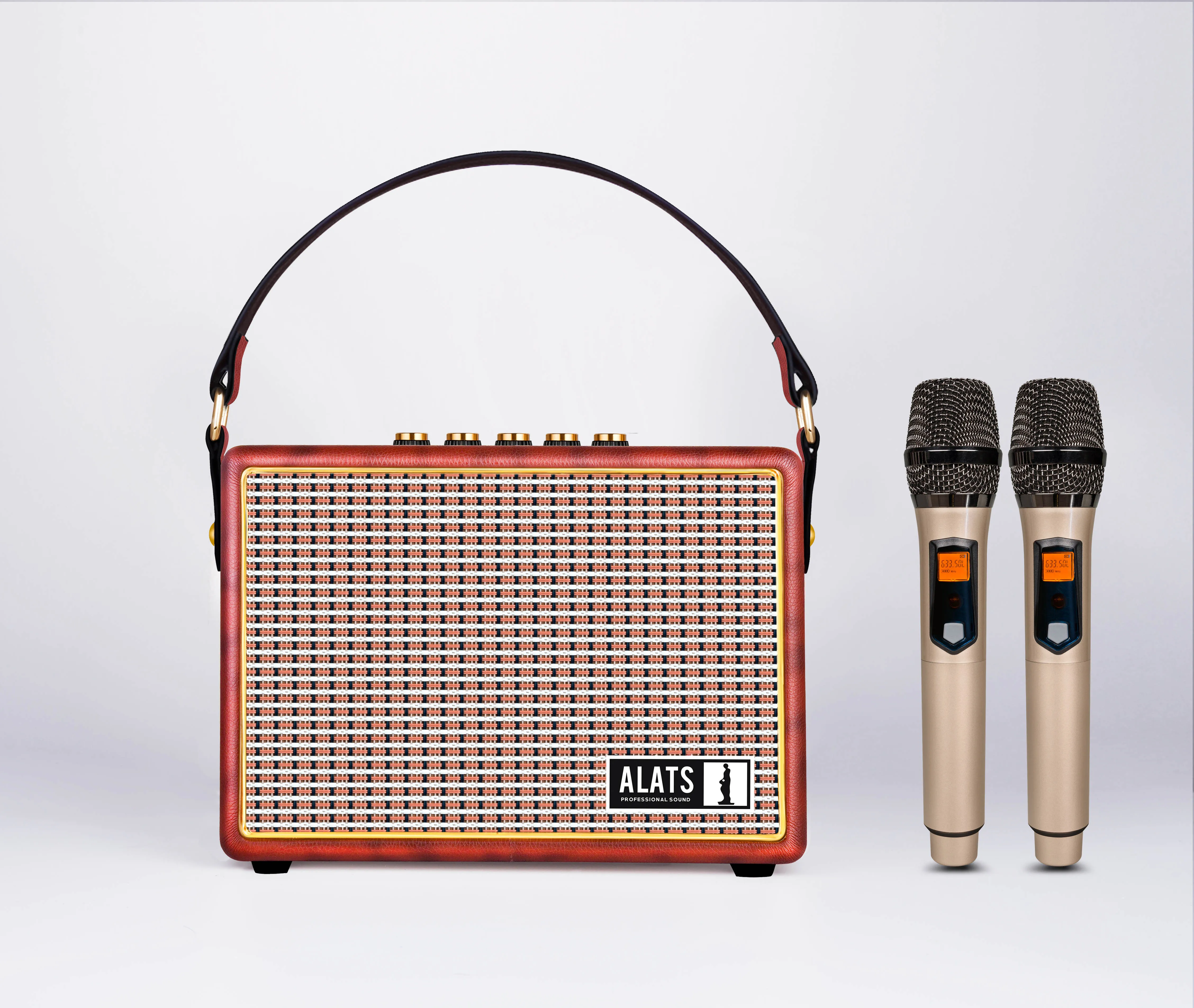 Vintage Wooden Leather Guitar Karaoke Speaker Outdoor Wireless Microphone Portable Karaoke Speaker
Vintage Wooden Leather Guitar Karaoke Speaker Outdoor Wireless Microphone Portable Karaoke Speaker