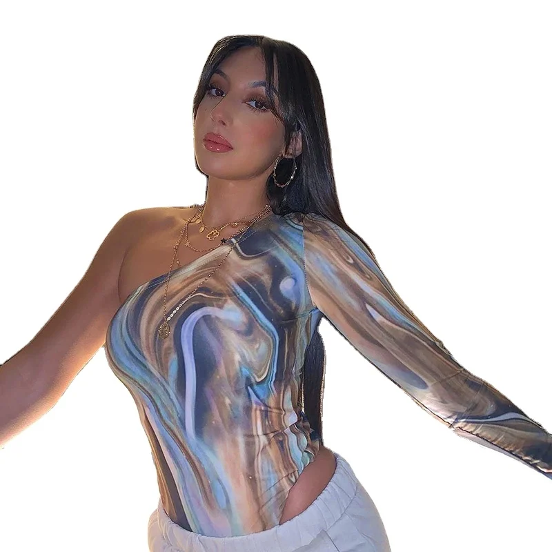 Drop Shipping Custom Logo Hot Selling Fashion New Bodysuit Long Sleeve Sexy One Shoulder Bodysuit Slim Printed Bustier Bodysuit, Picture color
Drop Shipping Custom Logo Hot Selling Fashion New Bodysuit Long Sleeve Sexy One Shoulder Bodysuit Slim Printed Bustier Bodysuit, Picture color