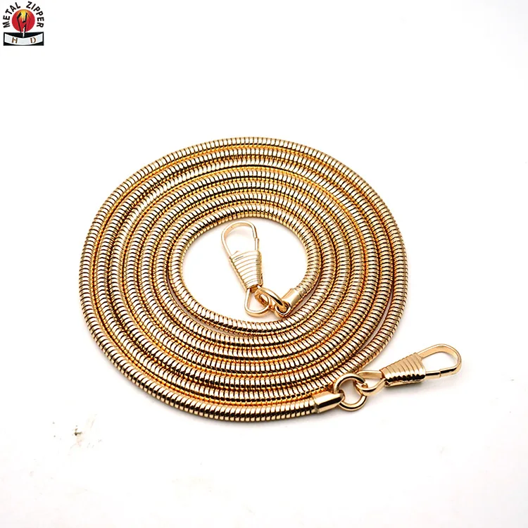 Wholesale Custom Bag Accessories Metal Bag Chain Hook Brass Chain For Handbags Purses snake chain, Gold or customized
Wholesale Custom Bag Accessories Metal Bag Chain Hook Brass Chain For Handbags Purses snake chain, Gold or customized