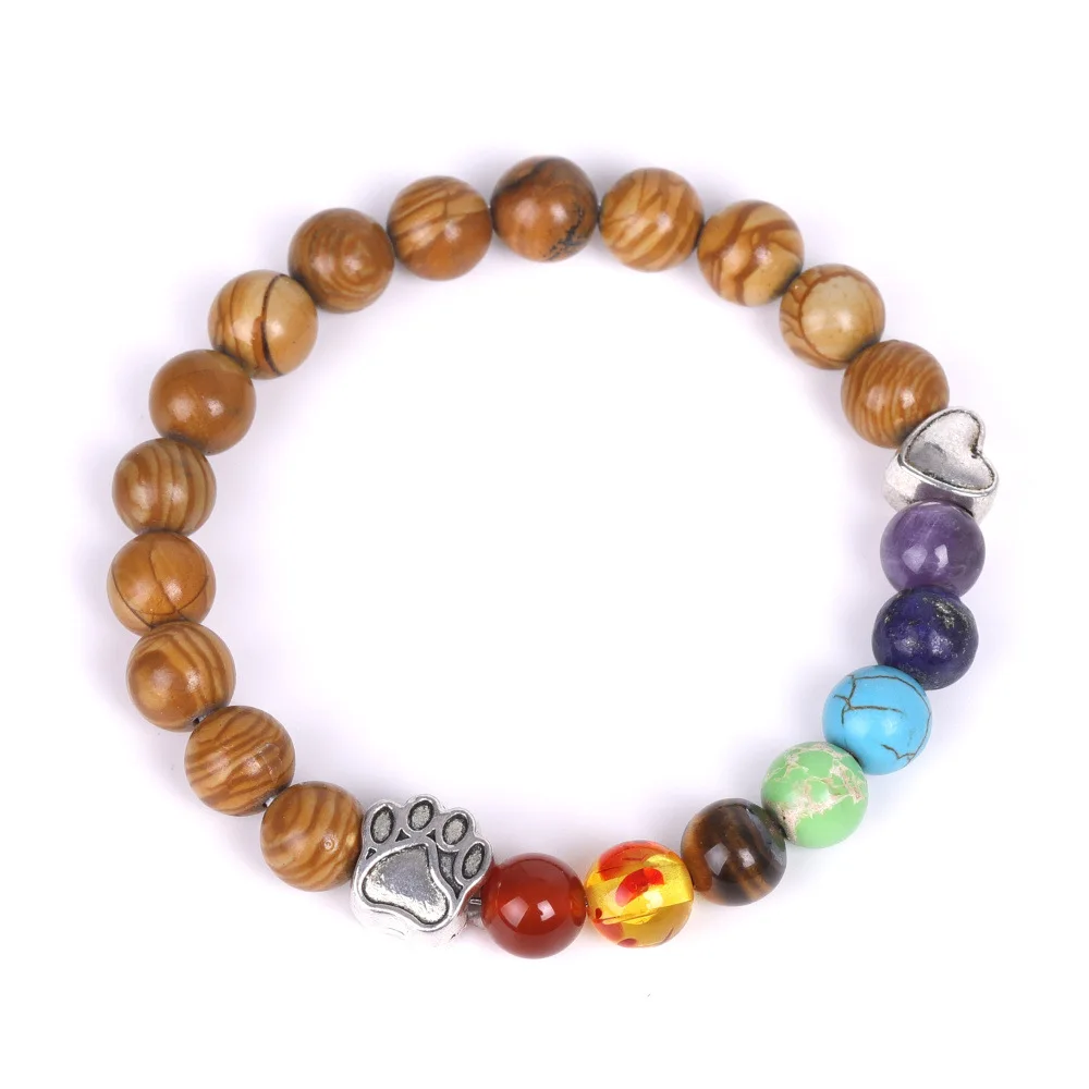 Dog claw love little peach heart seven chakras Yoga aura Rosary energy stone bracelet
Dog claw love little peach heart seven chakras Yoga aura Rosary energy stone bracelet