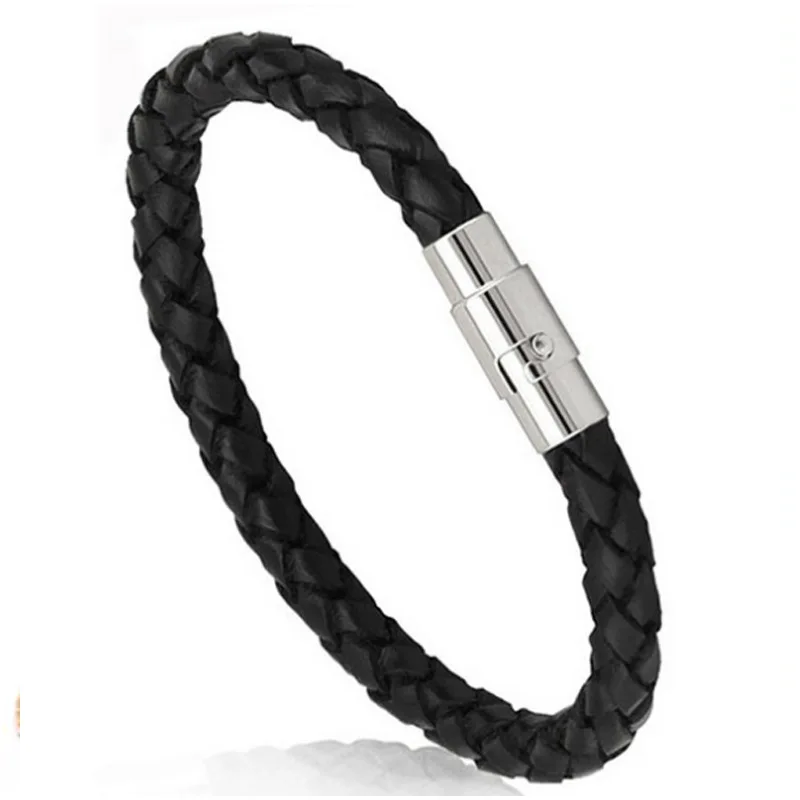 Simple Fashion Accessories PU Leather Buckle Clasps Lock leather Rope Magnetic Bracelet for Men and Women Unisex and Couple
Simple Fashion Accessories PU Leather Buckle Clasps Lock leather Rope Magnetic Bracelet for Men and Women Unisex and Couple