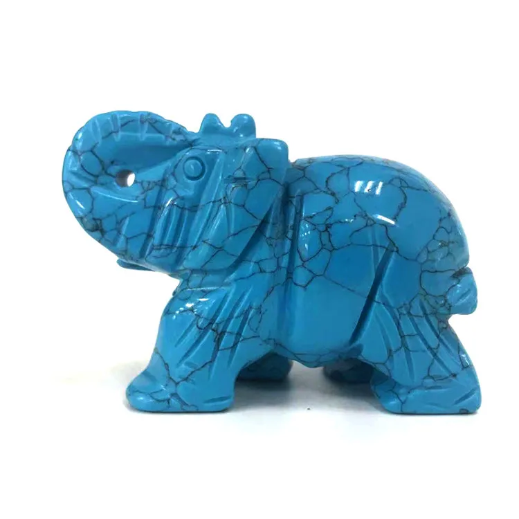 Factory Wholesale Turquoise Quartz Elephant Crystal statue Animal Gemstone Figurines
Factory Wholesale Turquoise Quartz Elephant Crystal statue Animal Gemstone Figurines