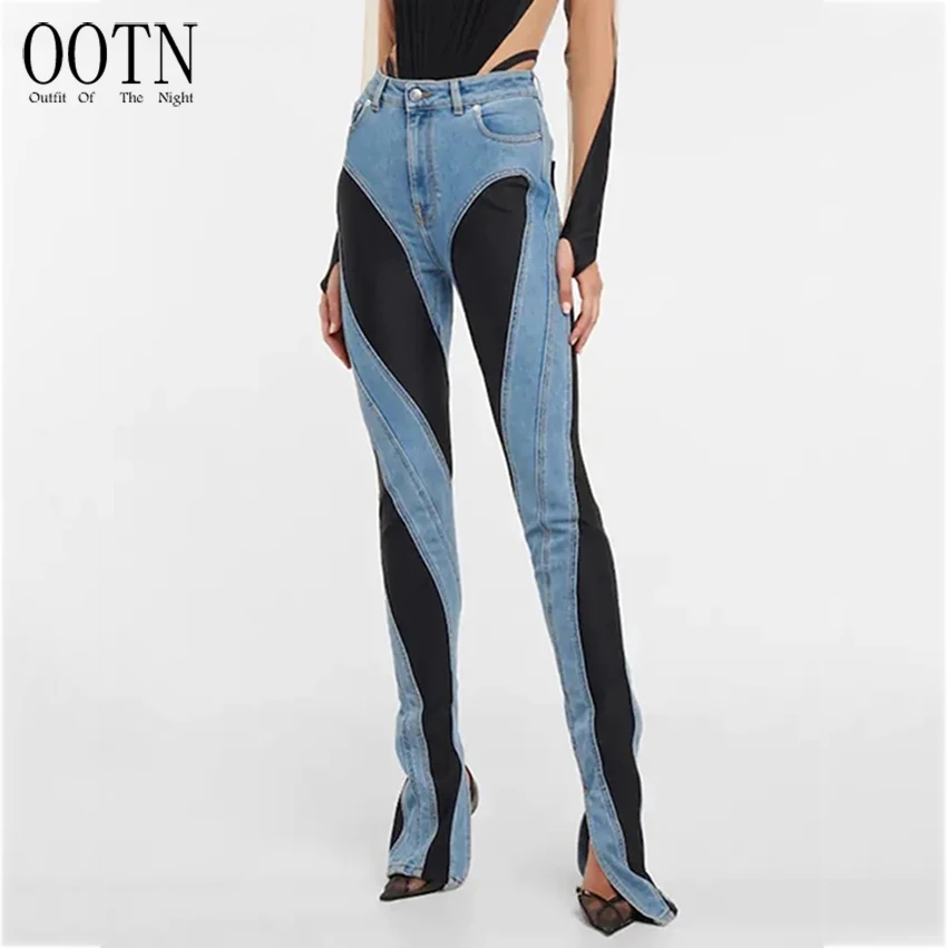 OOTN Fashion Women's Jeans Slim Deconstruct Panelled Patchwork High Waist Split Blue Long Denim Pants 2023 woman clothing
OOTN Fashion Women's Jeans Slim Deconstruct Panelled Patchwork High Waist Split Blue Long Denim Pants 2023 woman clothing