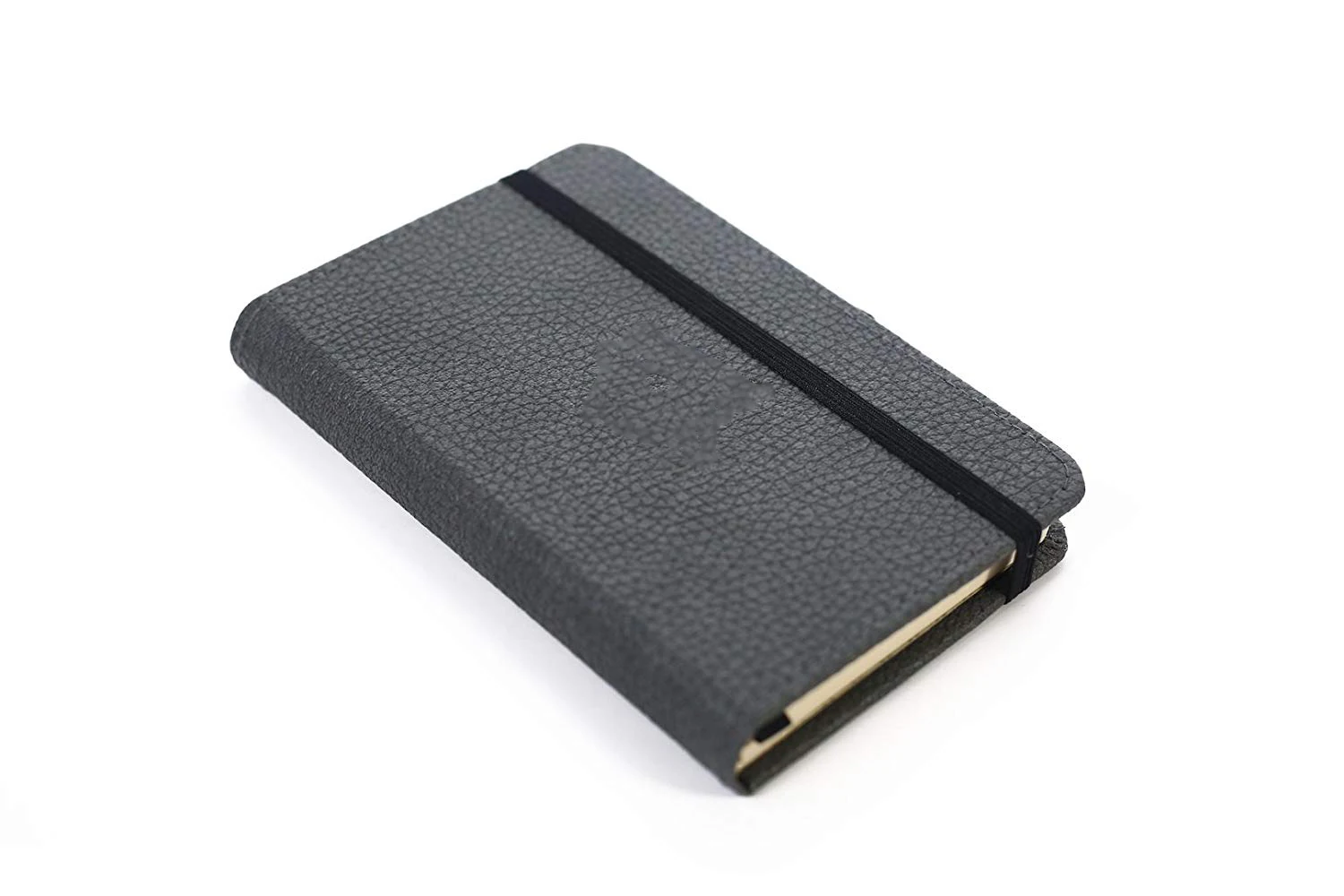 the a6 size debossing logo customized notebook with silk ribbon