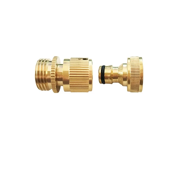 Easy connect fittings garden hose no leaking solid brass female and male quick connector
Easy connect fittings garden hose no leaking solid brass female and male quick connector