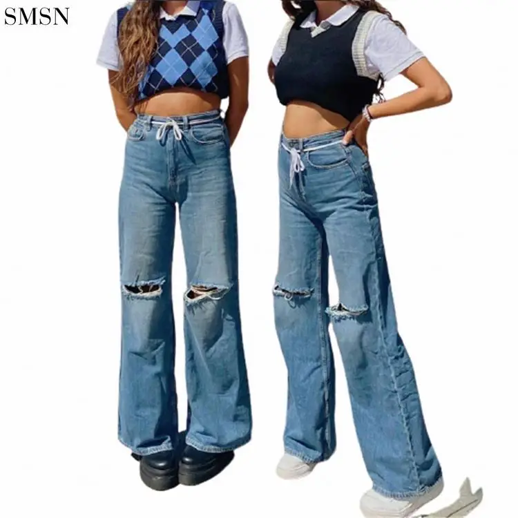 Newest High Waist Straight Hole Wide Leg Fashion Versatile Casual Woman Jeans 2021 Womens Trousers & Pants
Newest High Waist Straight Hole Wide Leg Fashion Versatile Casual Woman Jeans 2021 Womens Trousers & Pants