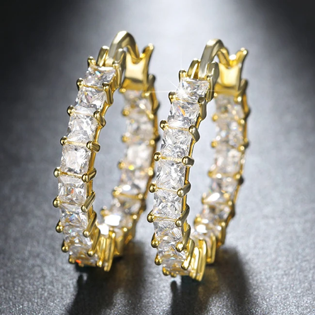 Fashion Hot Sale 14K Gold Fashion Aretes Earrings Women Cubic Zirconia Hoop Earrings Jewelry
Fashion Hot Sale 14K Gold Fashion Aretes Earrings Women Cubic Zirconia Hoop Earrings Jewelry