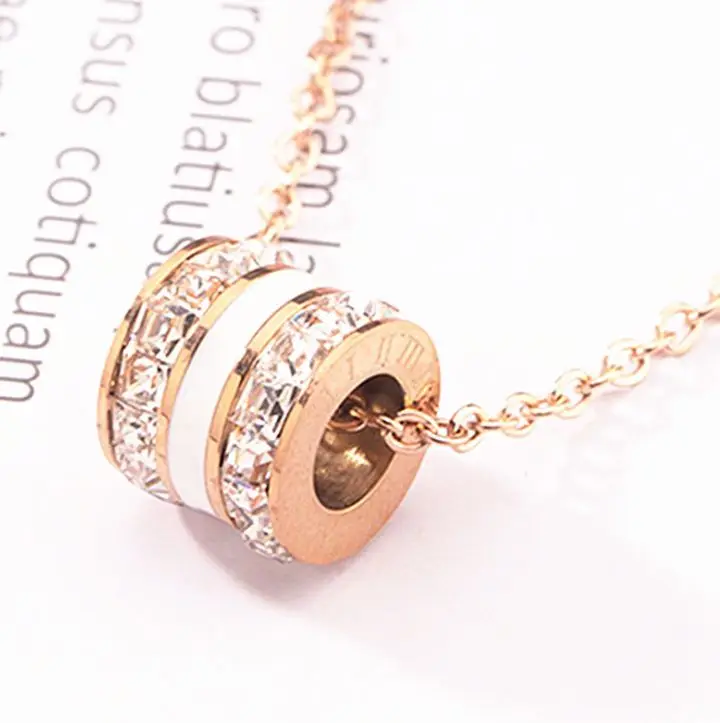 Creative cylindrical zircon stainless steel necklace women new personality rose gold black necklace jewelry wholesale
Creative cylindrical zircon stainless steel necklace women new personality rose gold black necklace jewelry wholesale