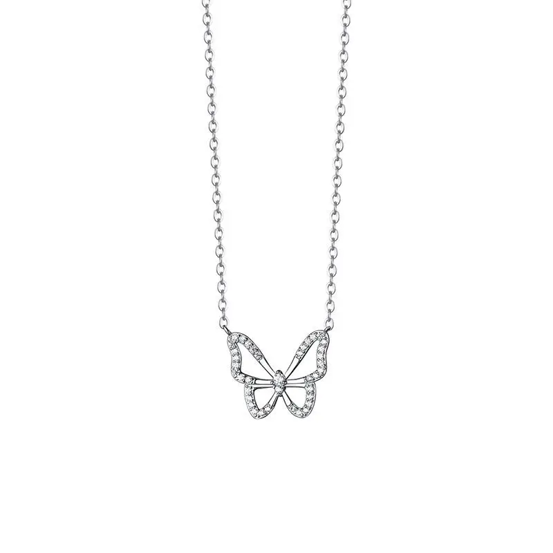 Fashion Delicate Butterfly Stud Pendant Zircon 925 Sterling Silver Butterfly Earrings Necklace Jewelry For Women
Fashion Delicate Butterfly Stud Pendant Zircon 925 Sterling Silver Butterfly Earrings Necklace Jewelry For Women