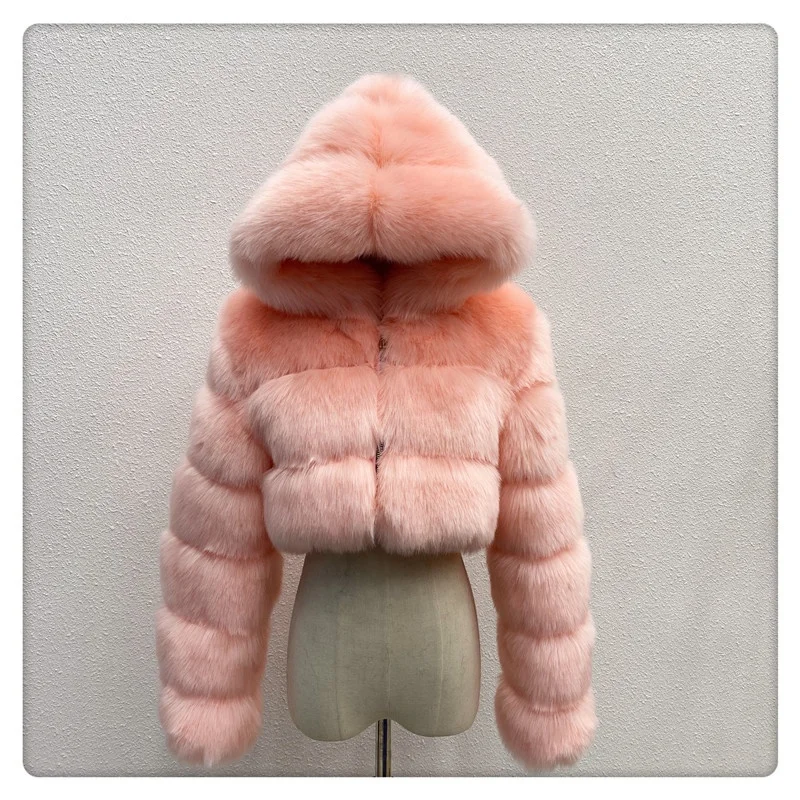 2020 New Winter Fur Crop Coat Jacket Women Trendy Faux Fox Fur Coat with Hood Custom Design Short Style Fake Fur Coat for Lady
2020 New Winter Fur Crop Coat Jacket Women Trendy Faux Fox Fur Coat with Hood Custom Design Short Style Fake Fur Coat for Lady