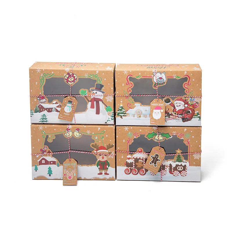 Wholesale Creativity Christmas Baking Candy Party Gift Box Biscuit With Clear Window Folding Packaging Kraft Paper Box
Wholesale Creativity Christmas Baking Candy Party Gift Box Biscuit With Clear Window Folding Packaging Kraft Paper Box