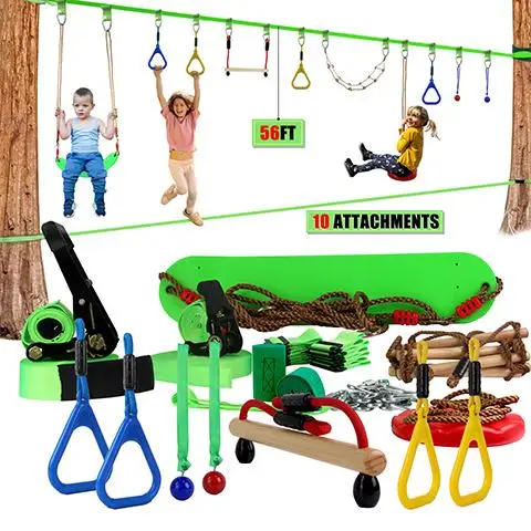 Gentle Booms Sports Ninja Warrior Line 10 Accessories Included With 56Ft Green Slackline, Black,purple,blue or customized
Gentle Booms Sports Ninja Warrior Line 10 Accessories Included With 56Ft Green Slackline, Black,purple,blue or customized