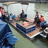 River Garbage Collection pontoon Boat/Water Surface floating debris Cleaning Vessel/ Trash Skimmer ship