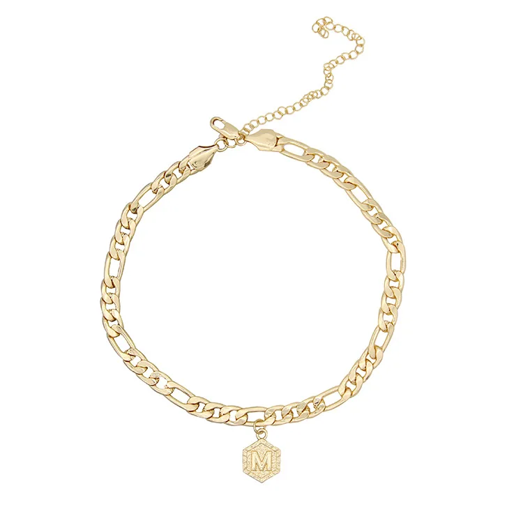 Women's Fashionable Newest Design 26 Letter Pendant Anklet European USA 14K Gold Plated Foot Chain Jewelry Letter Ankle Bracelet, Golden color
Women's Fashionable Newest Design 26 Letter Pendant Anklet European USA 14K Gold Plated Foot Chain Jewelry Letter Ankle Bracelet, Golden color