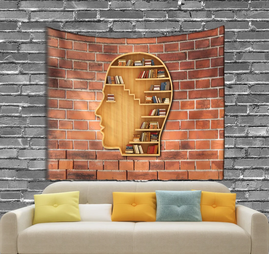 Faux Brick Print Wall Tapestry Gothic Face Shape Bookshelf Tapestries Decor Bedding Tapestry Wall Hanging, Customized color
Faux Brick Print Wall Tapestry Gothic Face Shape Bookshelf Tapestries Decor Bedding Tapestry Wall Hanging, Customized color