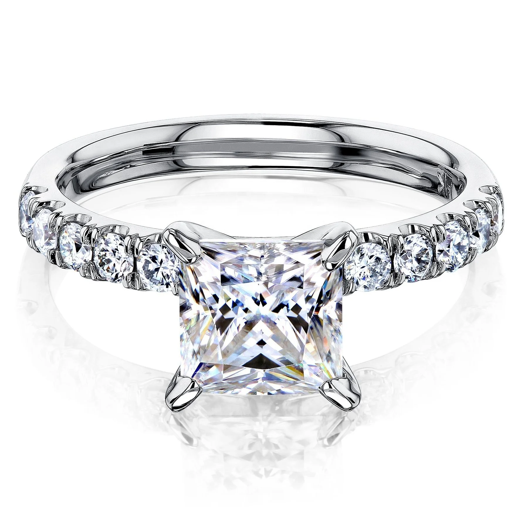 Custom Jewelry 6.5mm 1.5ct Princess Cut Moissanite Diamond Comfort Fit Engagement Ring, White moissanite
Custom Jewelry 6.5mm 1.5ct Princess Cut Moissanite Diamond Comfort Fit Engagement Ring, White moissanite