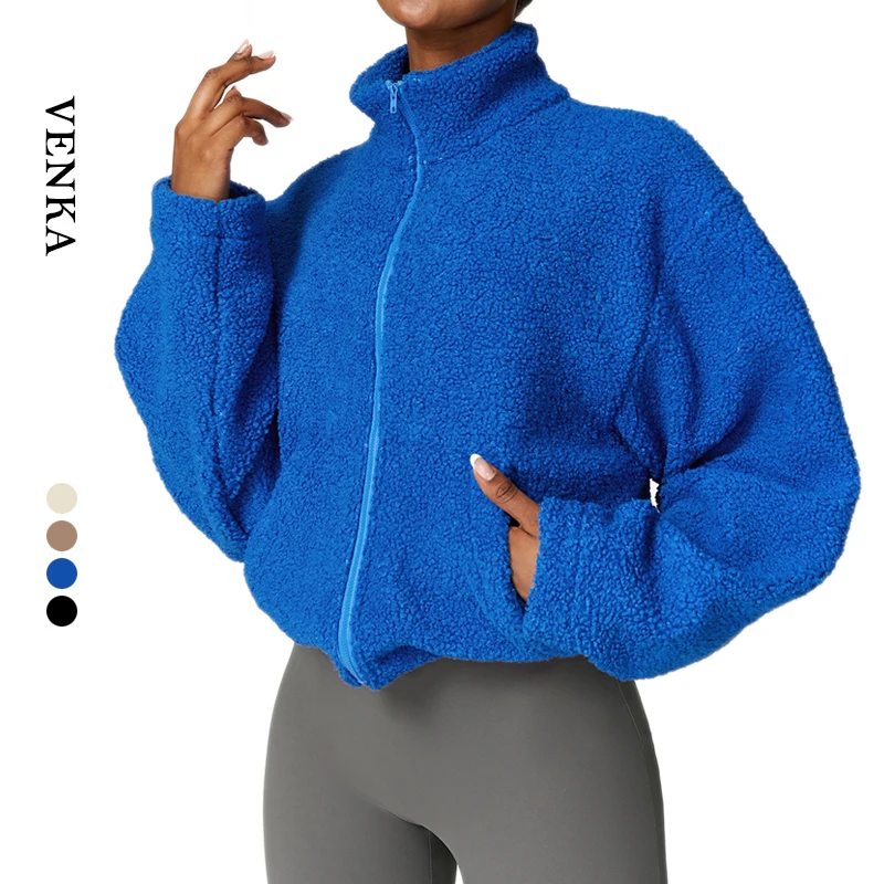 Winter Women's Solid Color Fashion Full-Zip Stand-up Collar Sports Workout Top Sportswear Polar Fleece Jacket Long Sleeve Shirts
Winter Women's Solid Color Fashion Full-Zip Stand-up Collar Sports Workout Top Sportswear Polar Fleece Jacket Long Sleeve Shirts