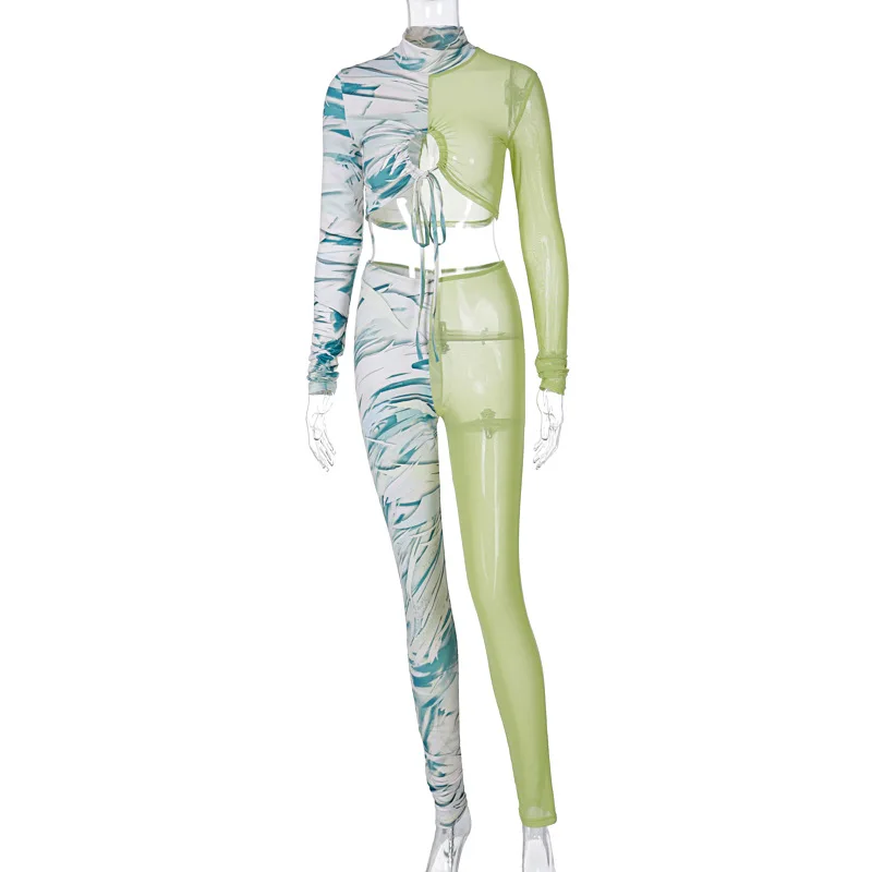 2021 New fashion women long sleeve bandage top and leggings two piece set women clothing
2021 New fashion women long sleeve bandage top and leggings two piece set women clothing
