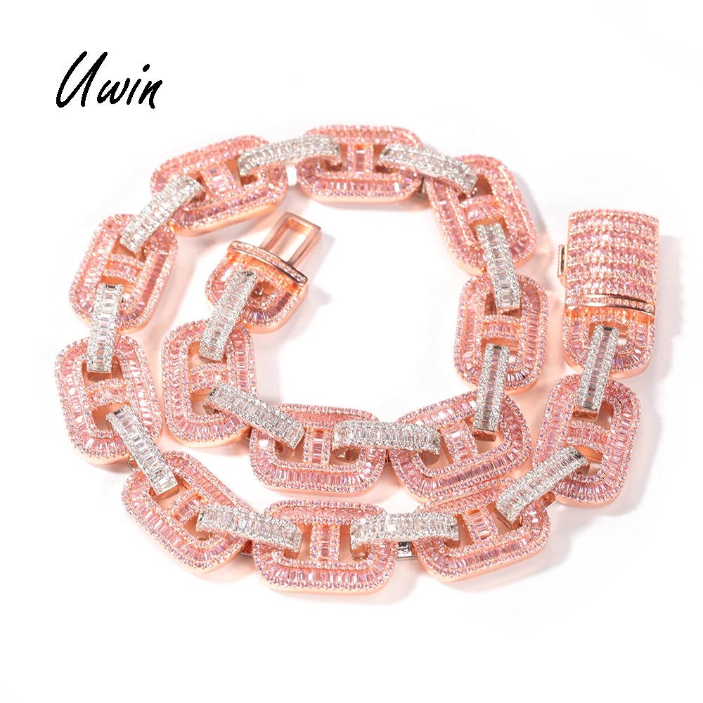 Punk Style Pink Zirconia Coffee Bean Chain Square Cut CZ Necklace Bracelet Rapper Fashion Chains
Punk Style Pink Zirconia Coffee Bean Chain Square Cut CZ Necklace Bracelet Rapper Fashion Chains