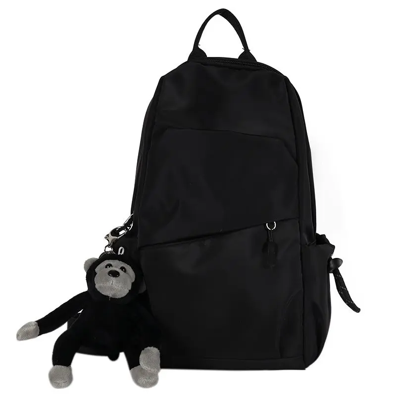 Fashion animal monkey pendant zipper black polyester single sling shoulder cross body bag chest bag for man, 1 colors
Fashion animal monkey pendant zipper black polyester single sling shoulder cross body bag chest bag for man, 1 colors