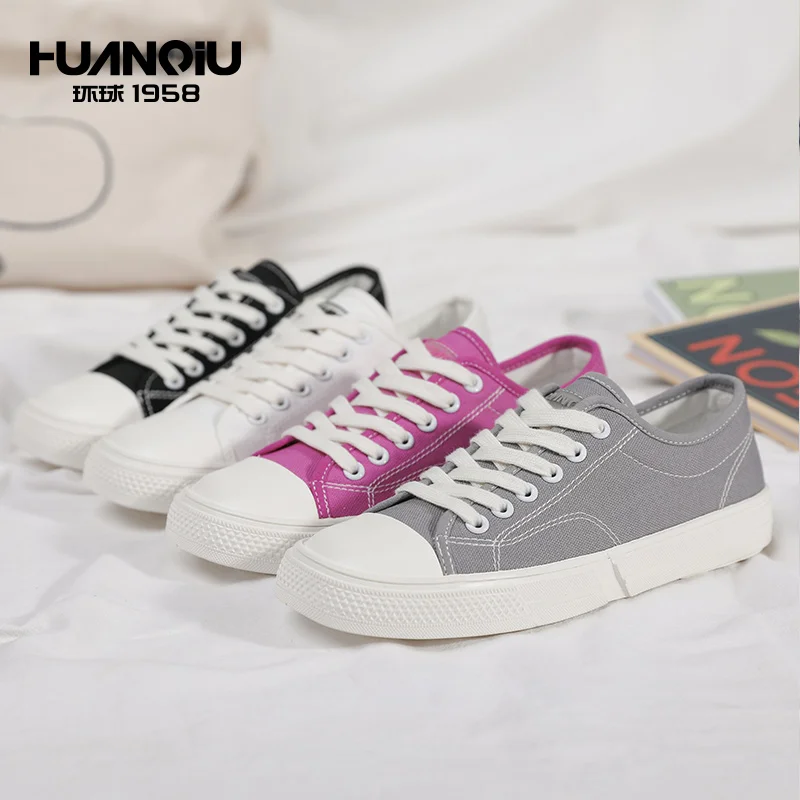 S6738 HUANQIU Breathable Rubber Comfortable Autumn Lace Up Womens Casual Canvas Shoes, Black/white/pink/grey
S6738 HUANQIU Breathable Rubber Comfortable Autumn Lace Up Womens Casual Canvas Shoes, Black/white/pink/grey