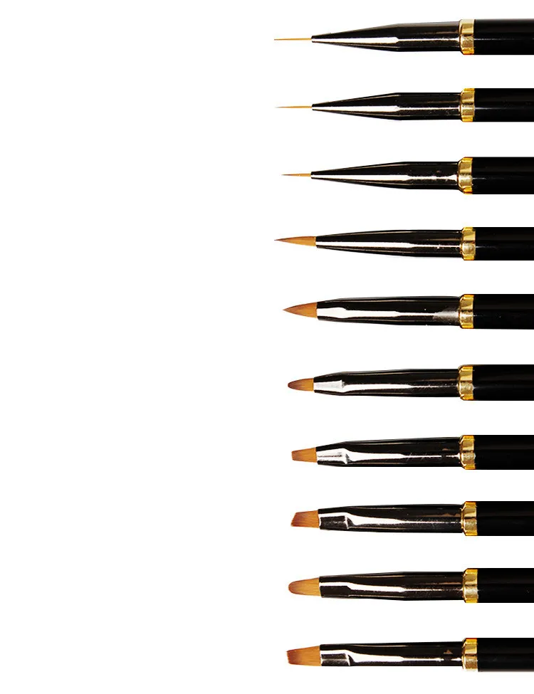 Professional Nail Art Tools 10 Pcs Set Different Shape Nail Art Brush Crystal Metal Handle Paint brush
Professional Nail Art Tools 10 Pcs Set Different Shape Nail Art Brush Crystal Metal Handle Paint brush